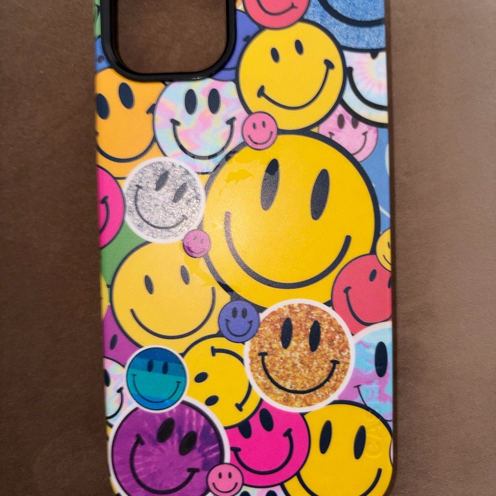 iPhone 14 Plus Smiley Face Multicolor Phone Case